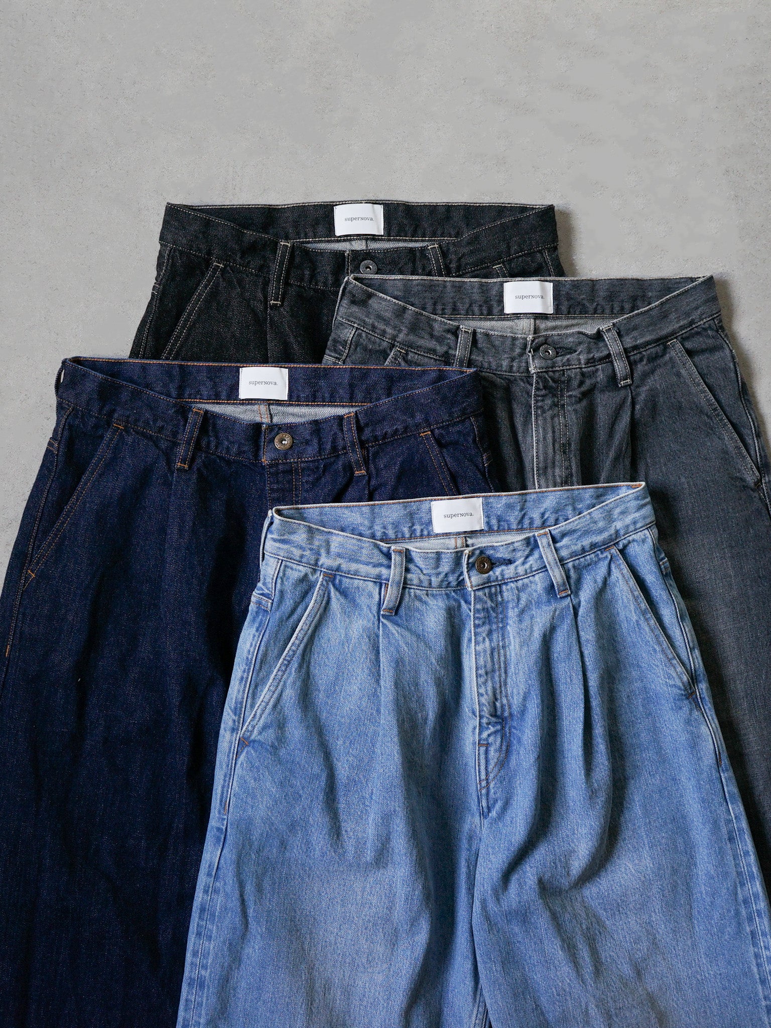 superNova. / Selvedge wide jeans restock