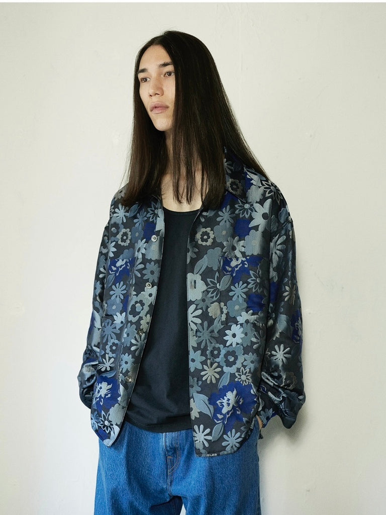 superNova. / Big shirt jacket 弐 - Flower jacquard– PRANK STORE